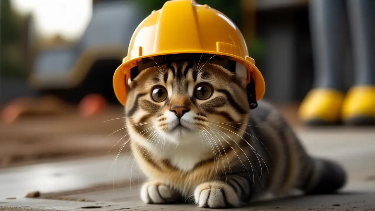 Gato construye seguro y divertido