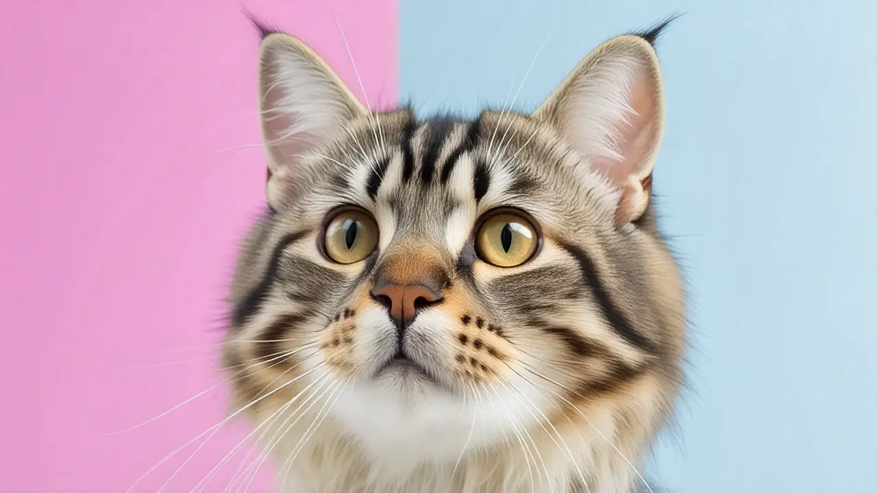 Retrato de gato rizado para portada