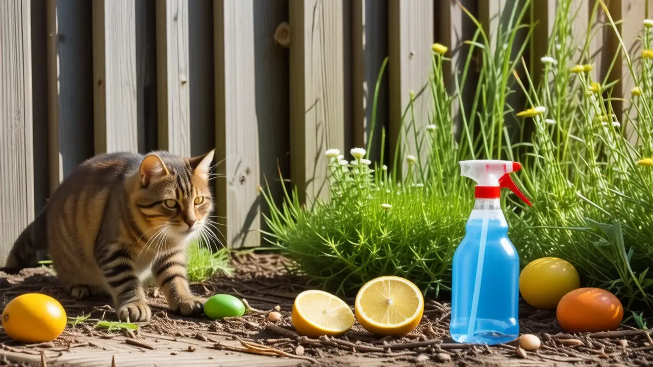 El jardín prospera sin gatos, felizmente