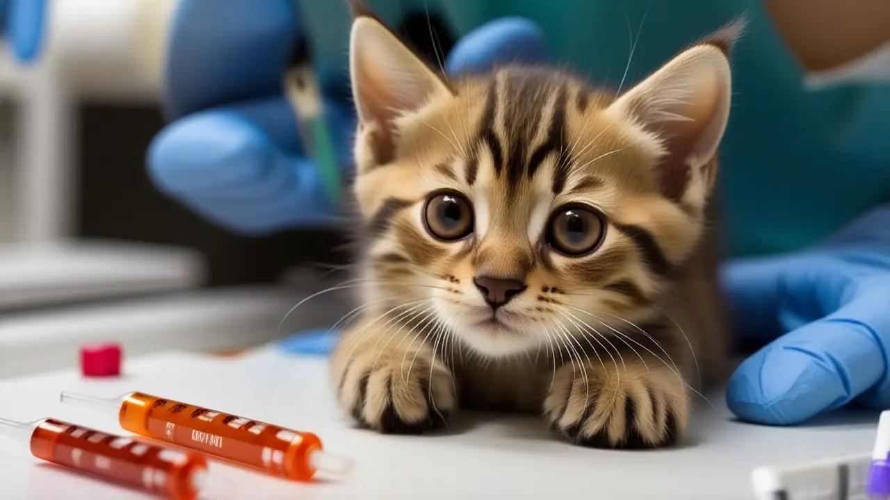 Gato enfermo, veterinario investiga su salud