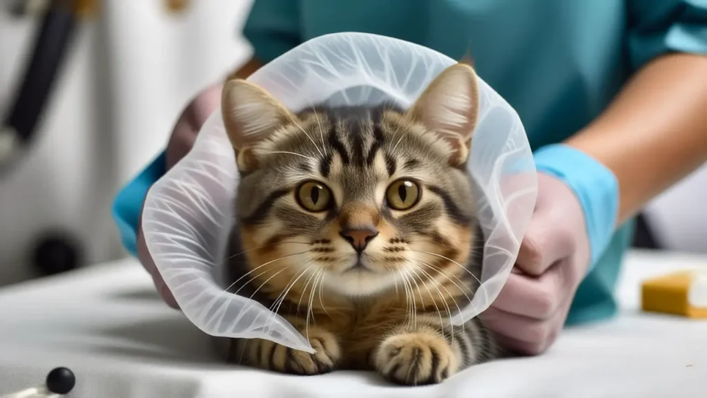 Gato recuperándose con ternura y esperanza