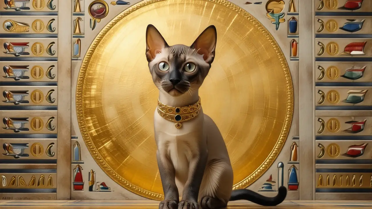 Gato esfinge egipcio, misterioso y real