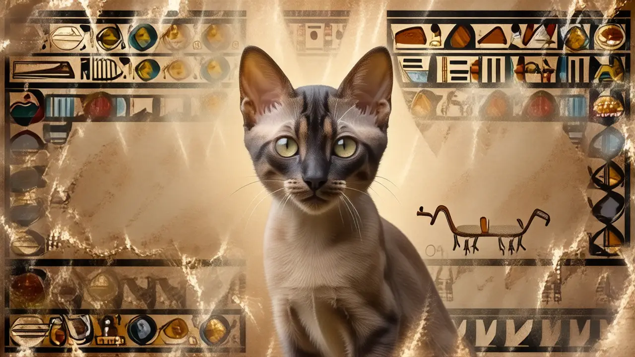 Gatos egipcios antiguos con aura mística